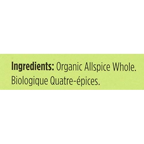Spicely Organic Allspice Whole 0.30 Ounce Ecobox Certified Glute