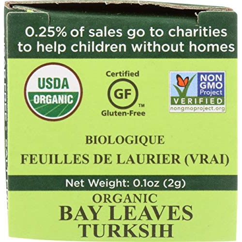 Spicely Organic Bay Leaves Turkish Whole 0.10 Ounce Ecobox Certi