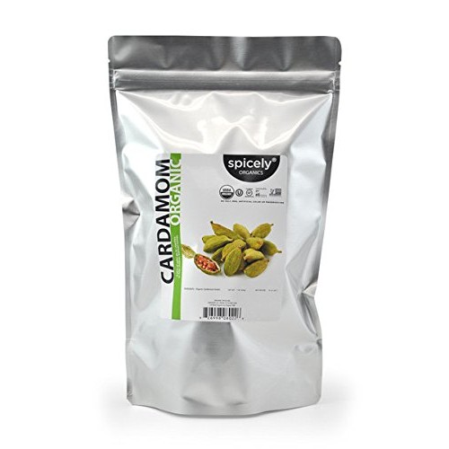 Spicely Organic Cardamom Green 1 Lb Bag Certified Gluten Free