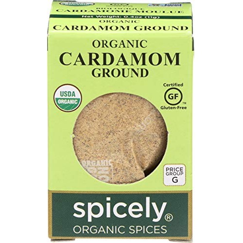 Spicely Organic Cardamom Powder 0.40 Ounce Ecobox Certified Glut