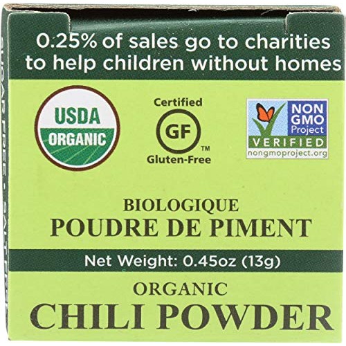 Spicely Organic Chili Powder 0.45 Ounce Ecobox Certified Gluten