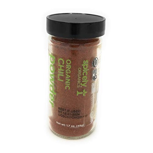 Spicely Organic Chili Powder 1.70 Ounce Jar Certified Gluten Free