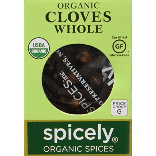 Spicely Organic Cloves Whole 0.15 Ounce Ecobox Certified Gluten