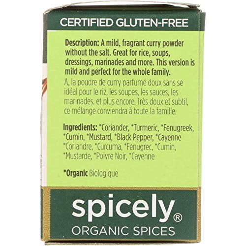 Spicely Organic Curry Powder 0.45 Oz Certified Gluten Free