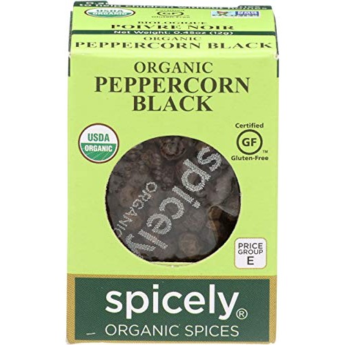 Spicely Organic Peppercorn, Black - Compact