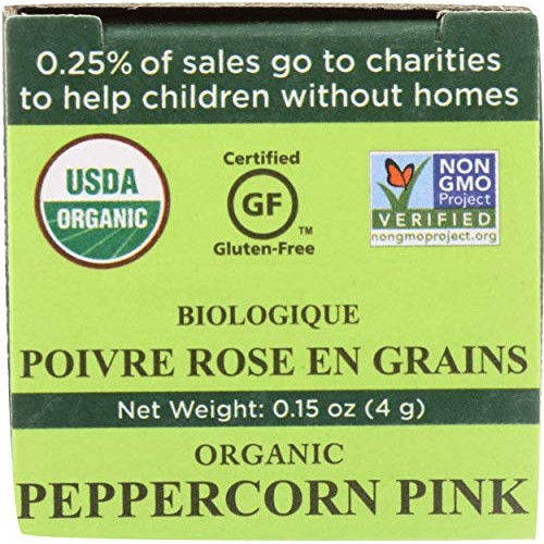 Spicely Organic Peppercorn Pink Whole 0.15 Ounce Ecobox Certifie