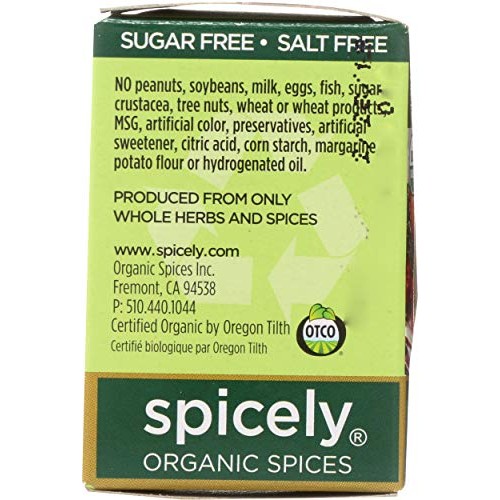 Spicely Organic Seasoning Poultry 0.35 Ounce Ecobox Certified Gl