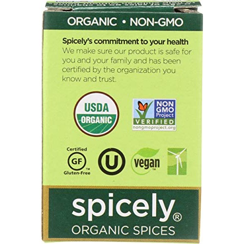 Spicely Organic Sesame Seeds Black Whole 0.45 Ounce Ecobox Certi