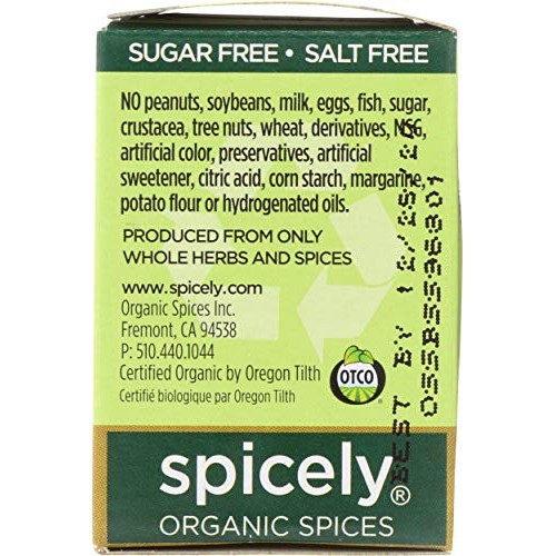 Spicely Organic Sesame Seeds Black Whole 0.45 Ounce Ecobox Certi