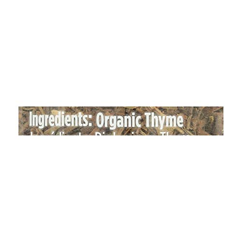 Spicely Organic Thyme 0.60 Ounce Jar Certified Gluten Free