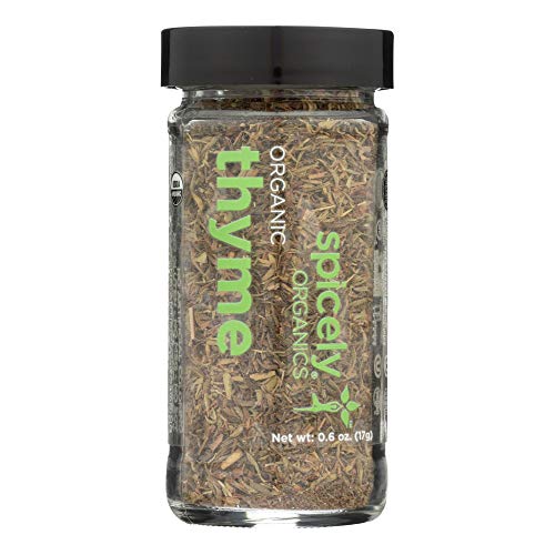 Spicely Organic Thyme 0.60 Ounce Jar Certified Gluten Free
