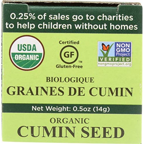 Spicely Organics Cumin Seeds Whole,0.5 Oz