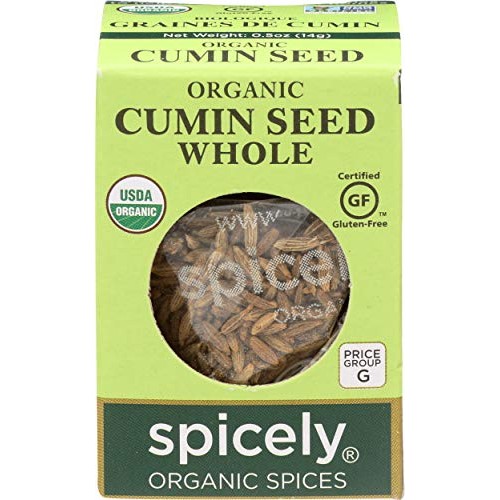 Spicely Organics Cumin Seeds Whole,0.5 Oz