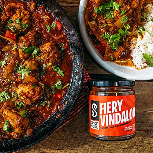 Spicemode, Fiery Vindaloo Curry Sauce, Vegan, Gluten Free, Small...