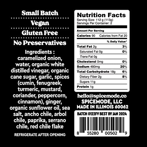 Spicemode, Fiery Vindaloo Curry Sauce, Vegan, Gluten Free, Small...