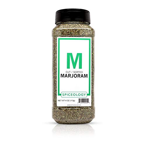 Marjoram Leaves - Spiceology Dried Marjoram Herb - 4 Ounces