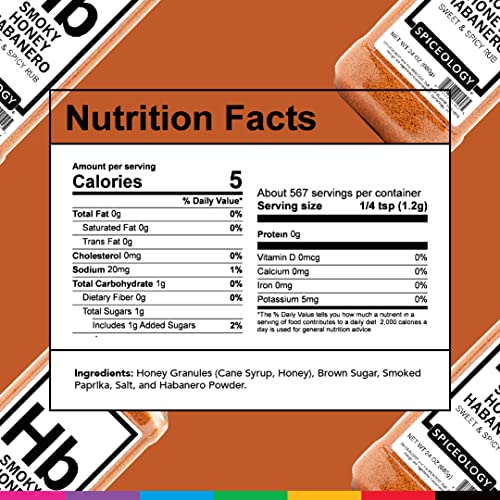 Spiceology - Smoky Honey Habanero - Use On: Ribs, Wings, Steak,