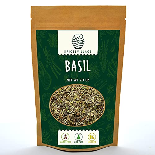 Spices Village Dried Basil, All Natural Fresh Basil Leaves, Kosh Spices Village Dried Basil, All Natural Fresh Basil Leaves, Kosh