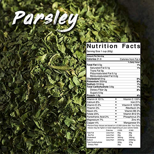 Spices Village Dried Parsley Flakes, Kosher Certified, Dry Flat