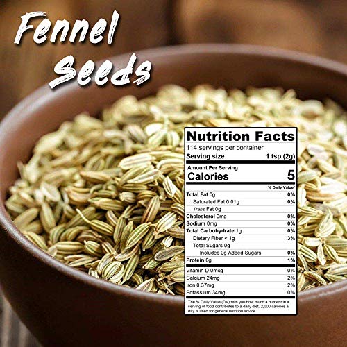 Spices Village Fennel Seeds, Kosher Certified, Whole Spices For