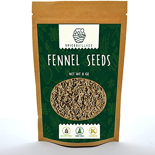 Spices Village Fennel Seeds, Kosher Certified, Whole Spices For