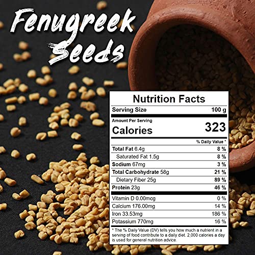 Spices Village Fenugreek Seeds, Kosher Certified, Whole Methi Se