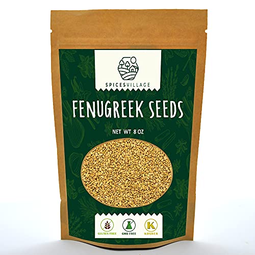 Spices Village Fenugreek Seeds, Kosher Certified, Whole Methi Se