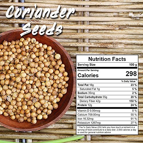 Spices Village Whole Coriander Seeds, All Natural Dried Coriande