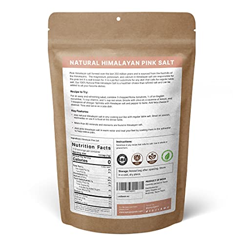 SPICY ORGANIC Natural Himalayan Salt-Non-GMO, Gluten-Free Pink H...