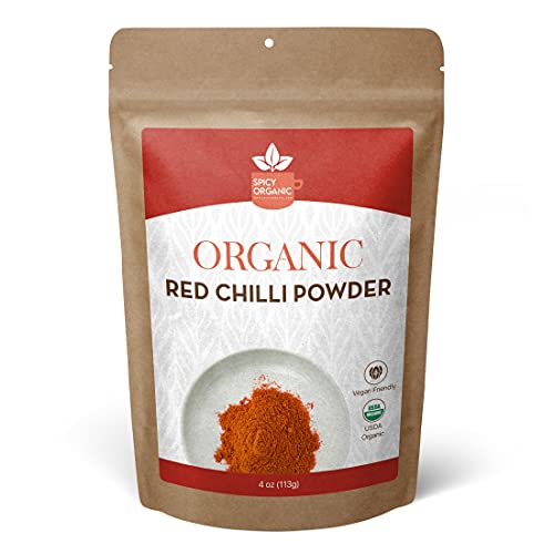 SPICY ORGANIC Red Chili Powder - USDA Certified Organic, Non-GMO...