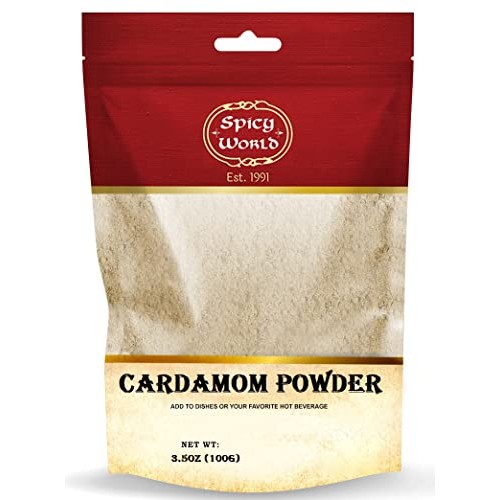 Spicy World Ground Cardamom Powder 3.5Oz Cardamon