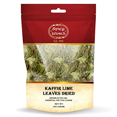 Dried Kaffir Lime Leaves 1 Oz - Essential Ingredient For Thai Cu