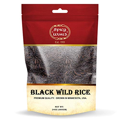 Minnesota Grown Black Wild Rice 24Oz Bag 1.5Lb - Premium Quali