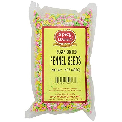 Spicy World Sugar Coated Fennel Seeds, 14 Ounce