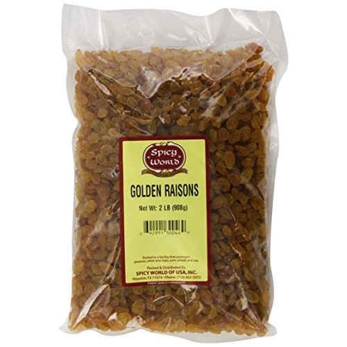 Spicy World Golden Raisins, Premium, 2 Pound