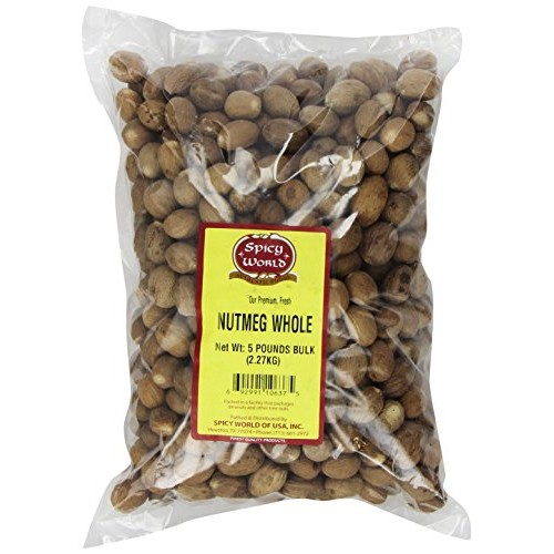 Spicy World Whole Nutmeg Bulk, 5-Pounds Spicy World Whole Nutmeg Bulk, 5-Pounds