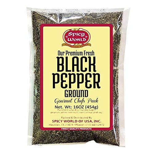 Ground Black Pepper Powder 16 Ounce (1 Pound) Bag Table