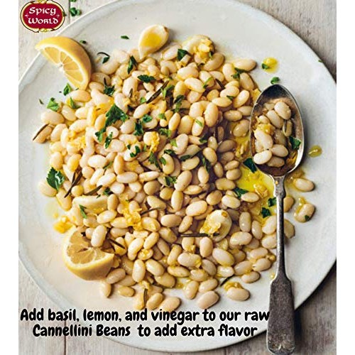 Spicy World Cannelini Beans 4 Lb - From Italy - Dried White Medi