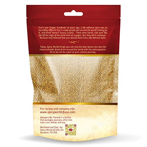 Spicy World Fenugreek Seeds Methi 5 Pound Bulk Bag - All Natur