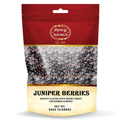 Spicy World Juniper Berries Whole 1.5 Pound Bulk Bag - Pure - Gr