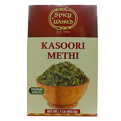 Spicy World Kasoori Methi 1 Lb Bulk Pack - Fenugreek Leaves Drie