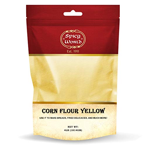 Spicy World Yellow Corn Flour 4 Pound 64Oz - Finely Ground, Us