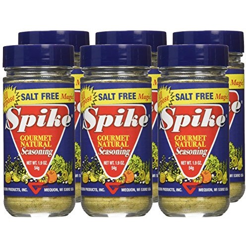 Spike Gourmet Natural Seasoning, Salt Free, 1.9 Ounce Pack Of 6