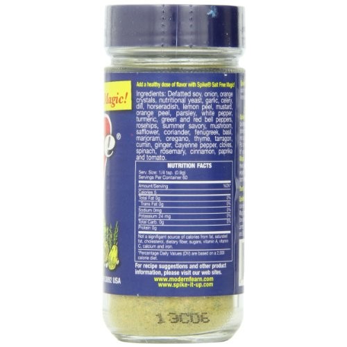 Spike Gourmet Natural Seasoning, Salt Free, 1.9 Ounce Pack Of 6