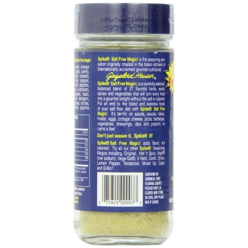 Spike Gourmet Natural Seasoning, Salt Free, 1.9 Ounce Pack Of 6