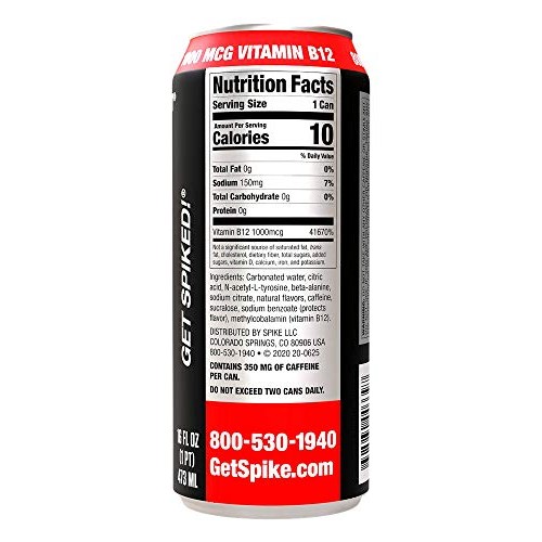 Spike Hardcore Energy Drink Original 16 Oz Pack Of 12