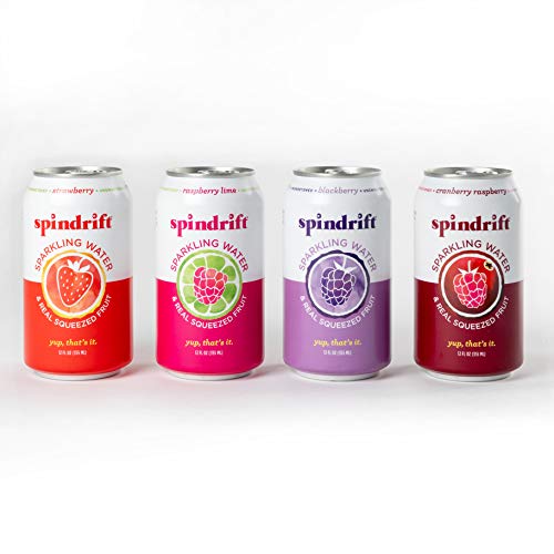 Spindrift Sparkling Water, 4 Flavor Berry Variety Pack, Made Wit