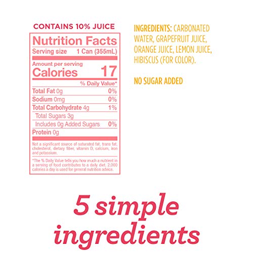 Spindrift Sparkling Water, 4 Flavor Variety Pack, Made with Real...