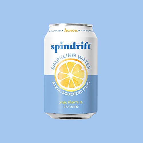 Spindrift Sparkling Water, Lemon Flavored, Made With Real Squeez