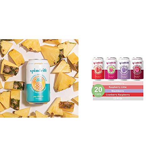Spindrift Sparkling Water, Pineapple Flavored, 12 Fl Oz Cans, Pa